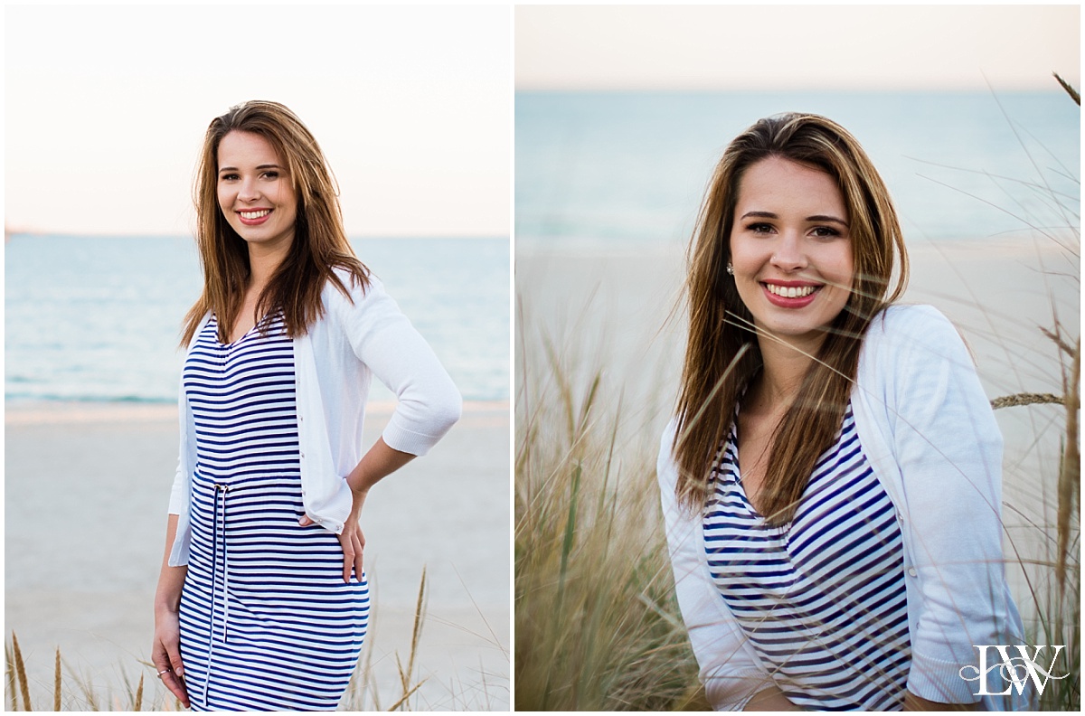 Beautiful girl at the beach | Wesleyan University Graduation in Virginia Beach by Photographer Laura Walter