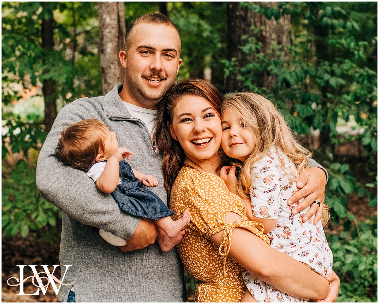 Beautiful Chesapeake family session in the forest, taken by Laura Walter Photography