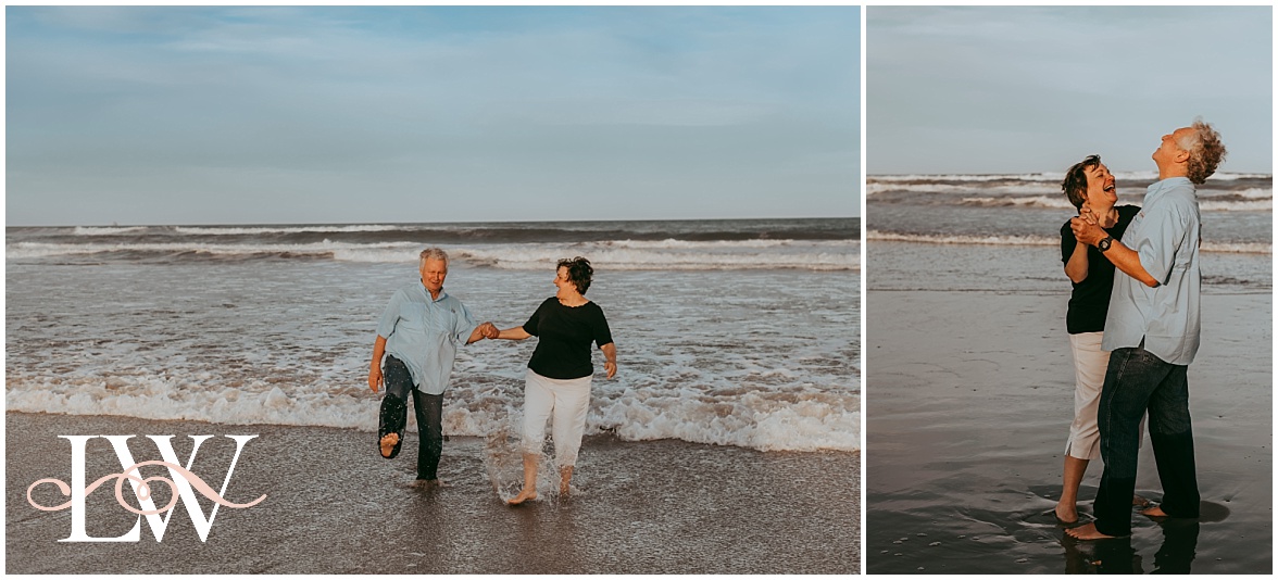 Playing on the beach in Corolla, NC family session by Laura Walter Photography